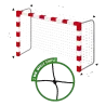 Filet de Handball réglementaires buts 3mx2mx1m Cablé PE 2 mm Maille 120 simple Noir
