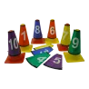 Lot de 10 caches cônes numérotés