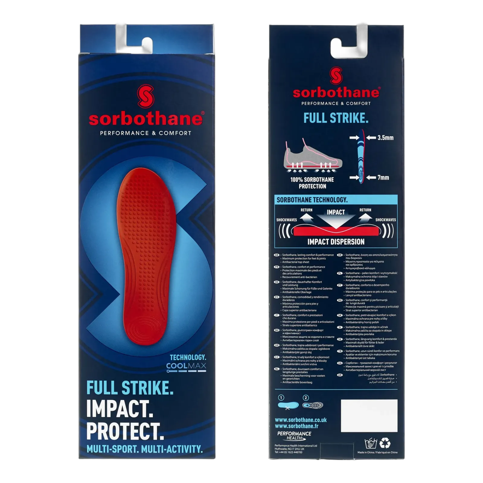Semelles Sorbothane Full Strike