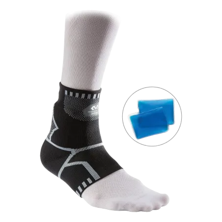 Chevillère de récupération 4-Way Elastic avec packs froids
