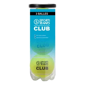 Tube de 3 balles de Tennis Club