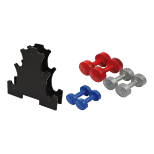 Kit paire haltères 1 kg, 2 kg, 3 kg + support haltères