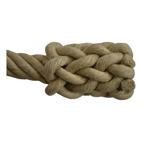 Corde lisse en chanvre diam. 30 mm (avec anneau + cosse)