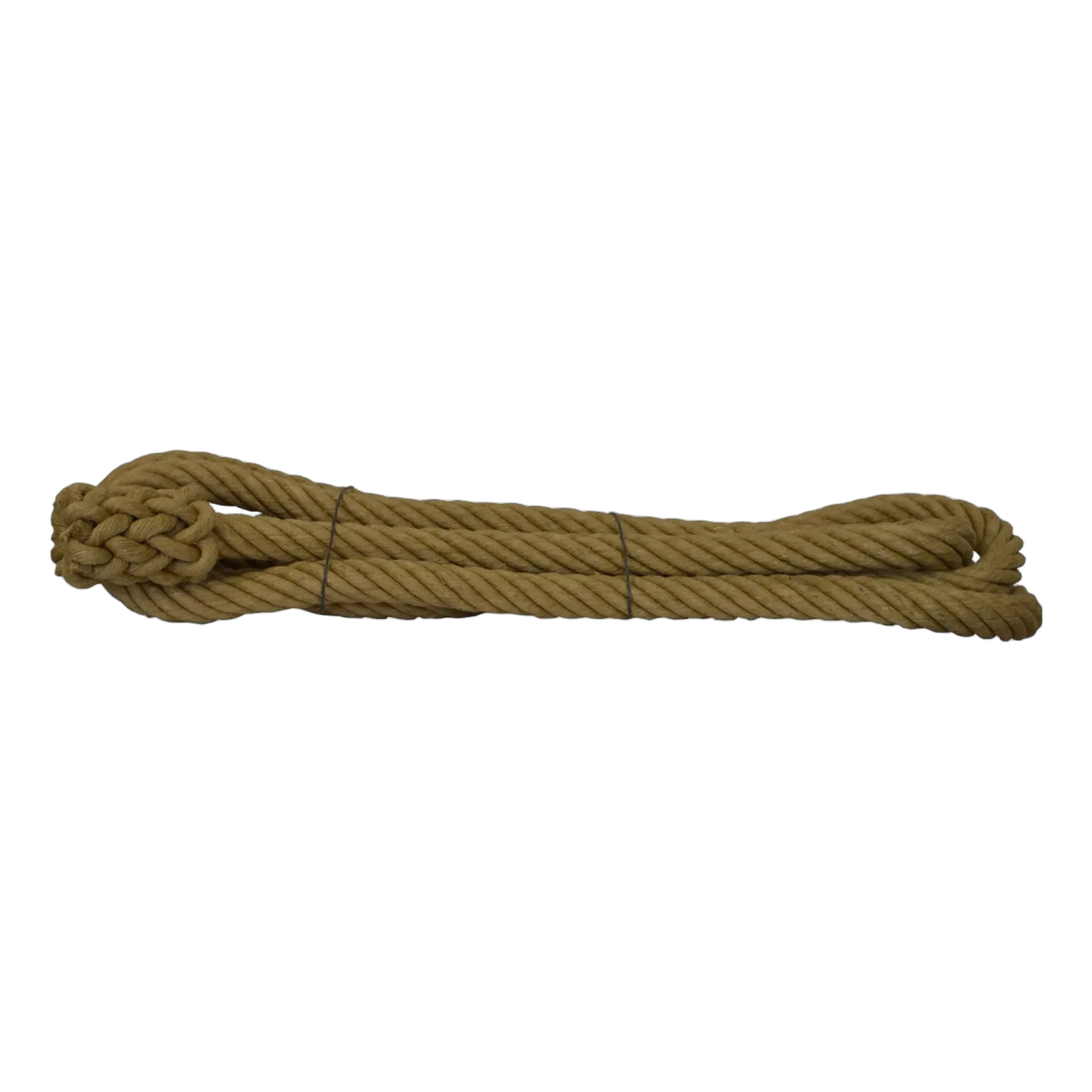 Corde lisse en chanvre diam. 30 mm (avec anneau + cosse)