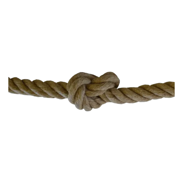 Corde à nœuds en chanvre diam. 22 mm (avec anneau + cosse)