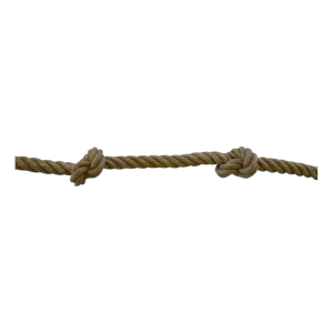 Corde à nœuds en chanvre diam. 22 mm (avec anneau + cosse)