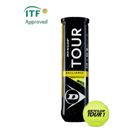 Tube 4 balles Dunlop Tour Brilliance