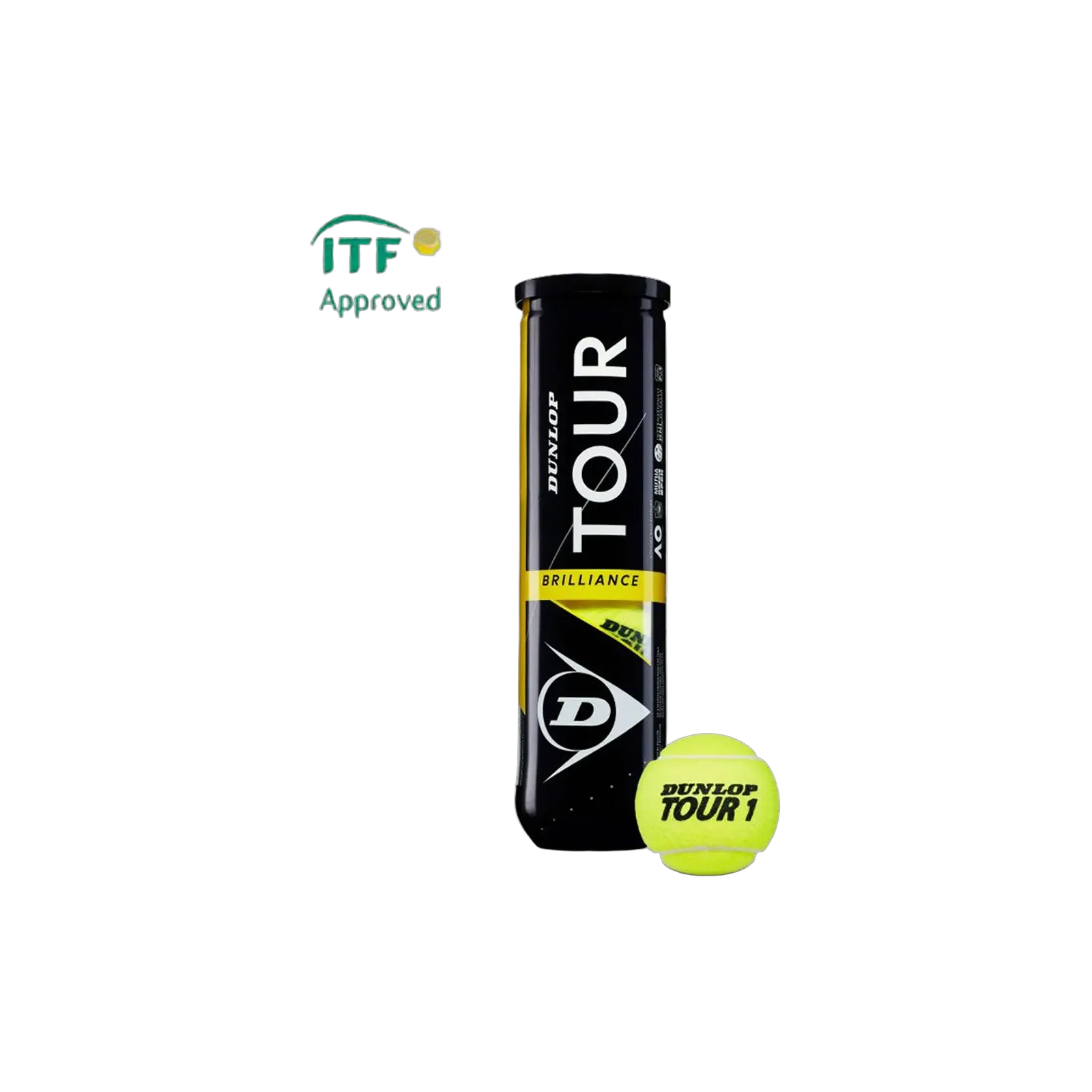 Tube 4 balles Dunlop Tour Brilliance
