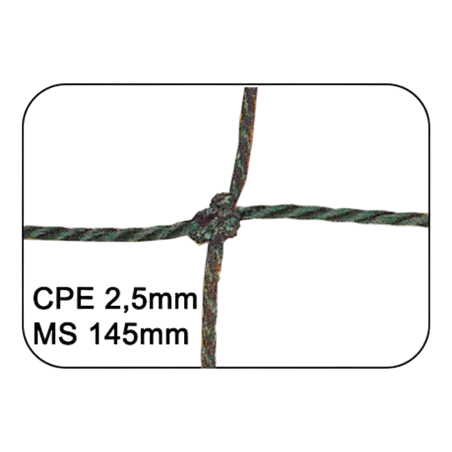 Filet sur mesure pour pare ballons Football (au m²) Vert