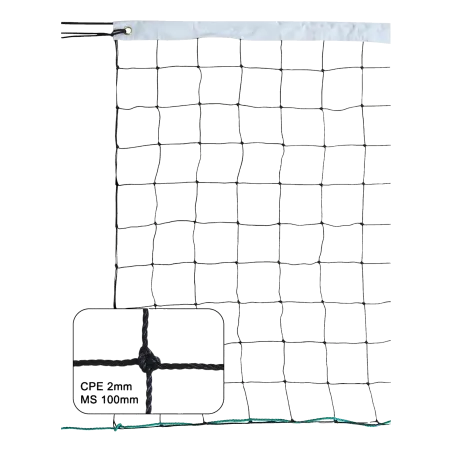 Filet de Volley Club 9.5x1 m 2 mm simple