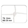 Filet sur mesure pour pare ballons Golf (au m²) Blanc