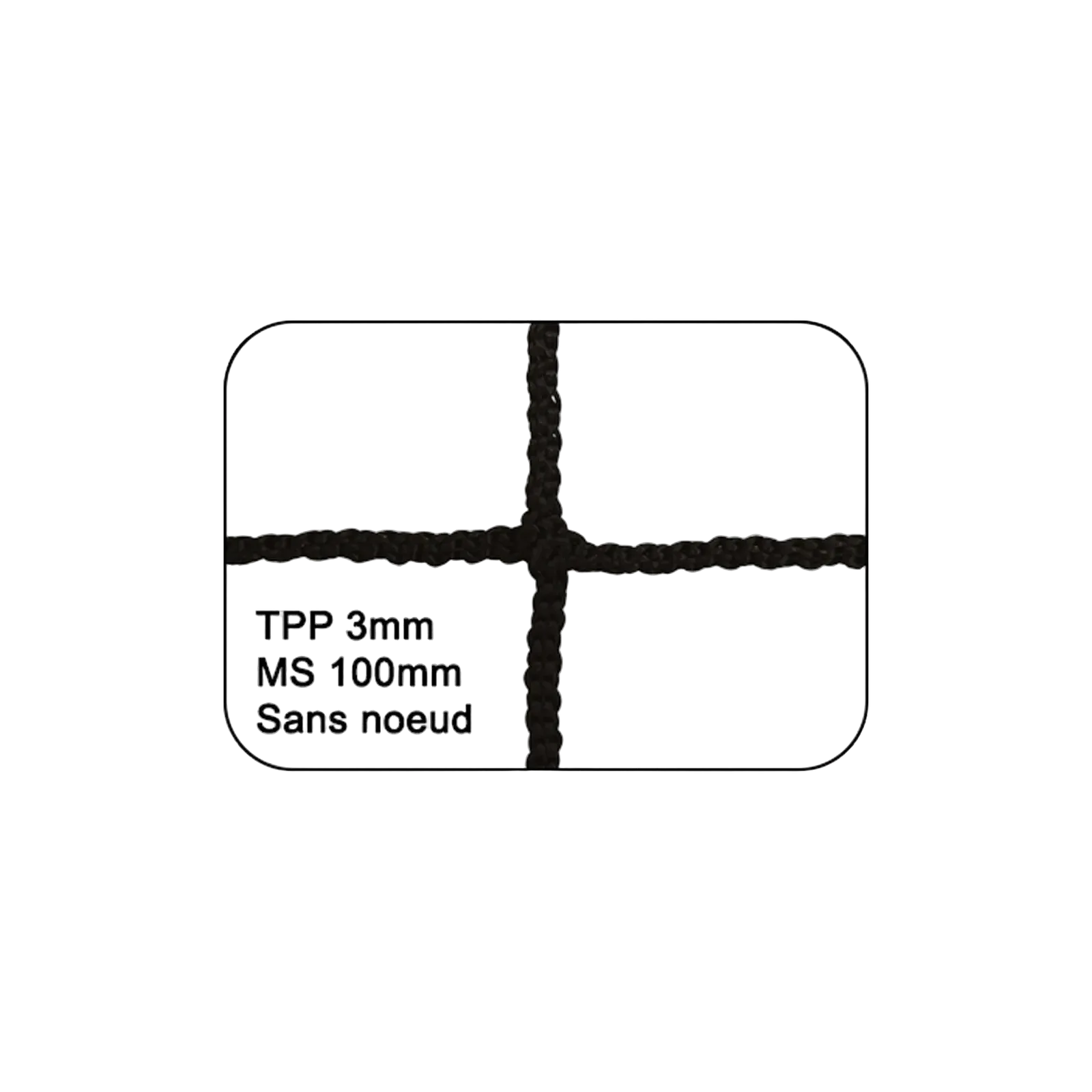 Filet de handball Club PP Tressé 3mm