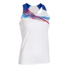 Blanc/Bleu roy foncé