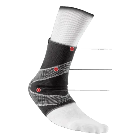 Chevillère 4-Way Elastic avec contreforts gel