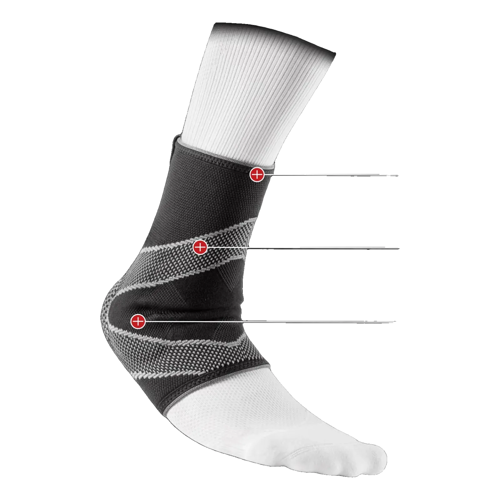 Chevillère 4-Way Elastic avec contreforts gel