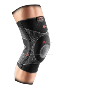 Genouillère 4-Way elastic avec contrefort gel et baleines à ressort