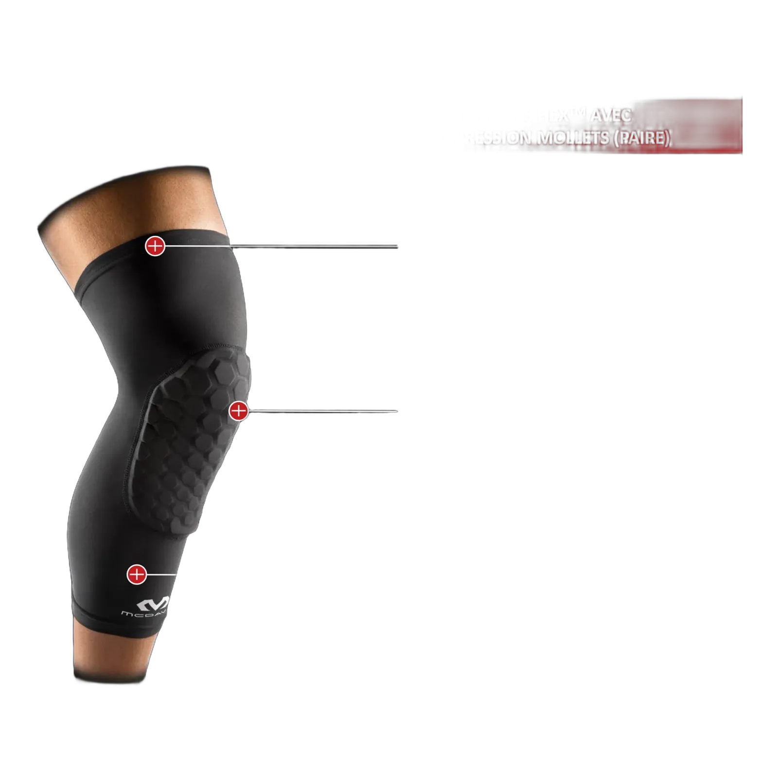 Genouillères Force Hex™ avec compression mollets (par paire)