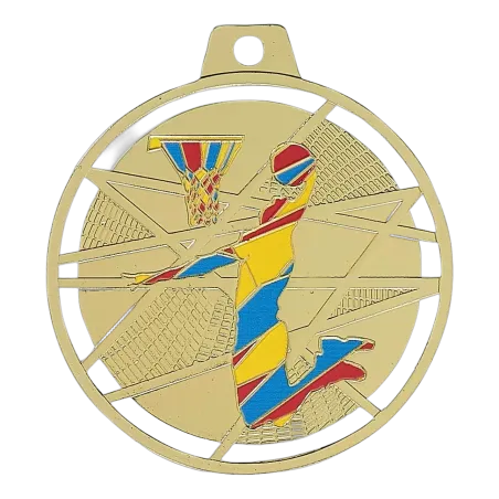Médaille émaillée Basket-ball 70 mm