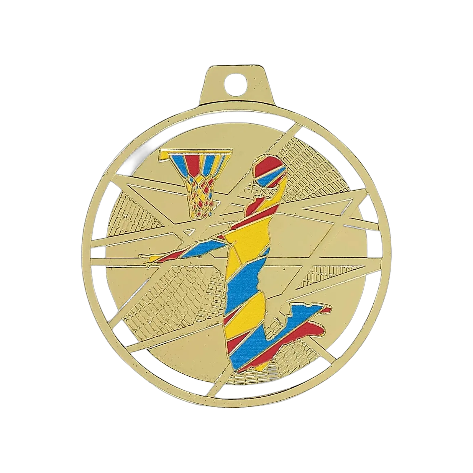 Médaille émaillée Basket-ball 70 mm