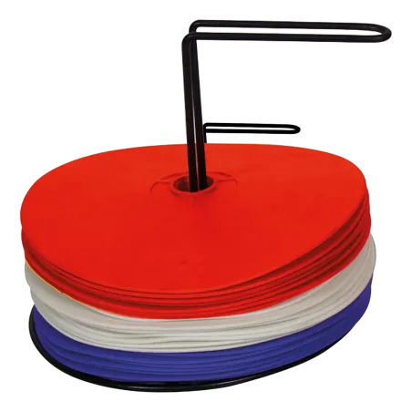 Lot de 24 disques de repérage Bleu-Blanc-Rouge