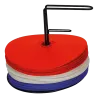 Lot de 24 disques de repérage Bleu-Blanc-Rouge