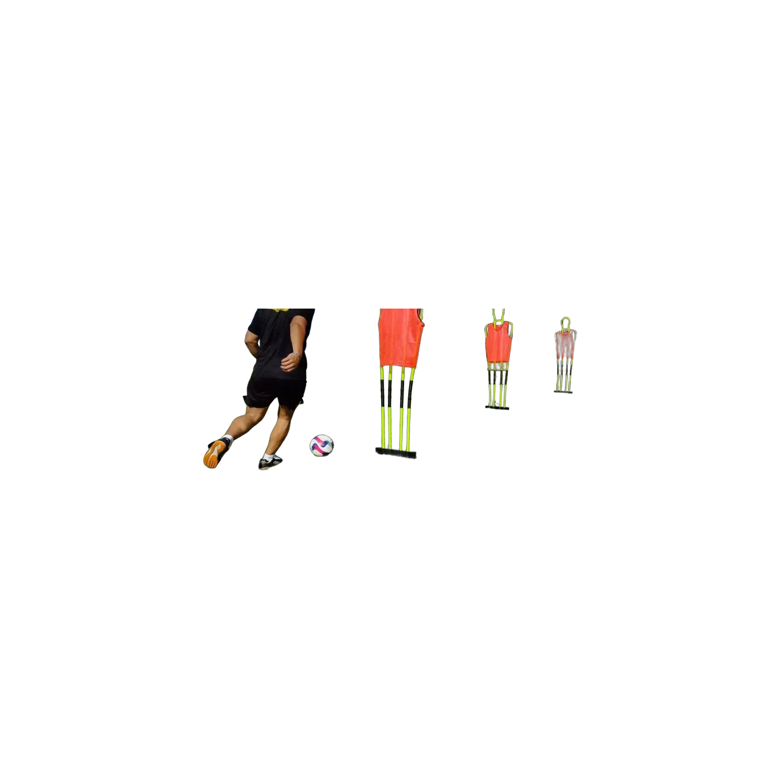 Lot de 3 mannequins d'entraînement avec sac