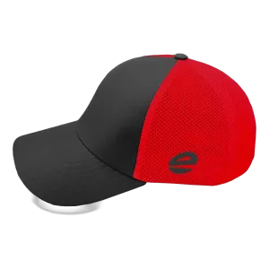 Casquette Trucker V² – Noir/Rouge