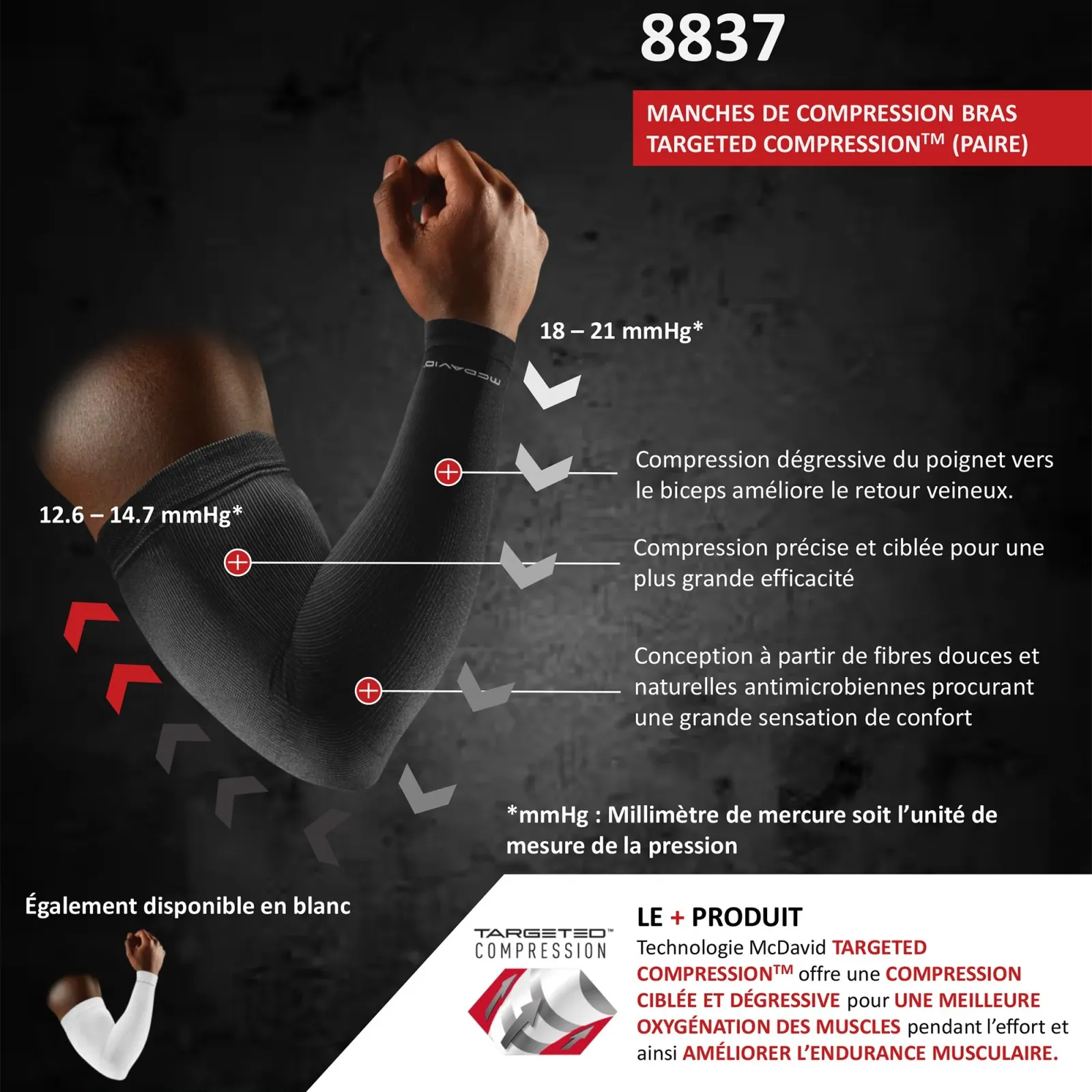 Manchons de compression bras Elite (par paire)