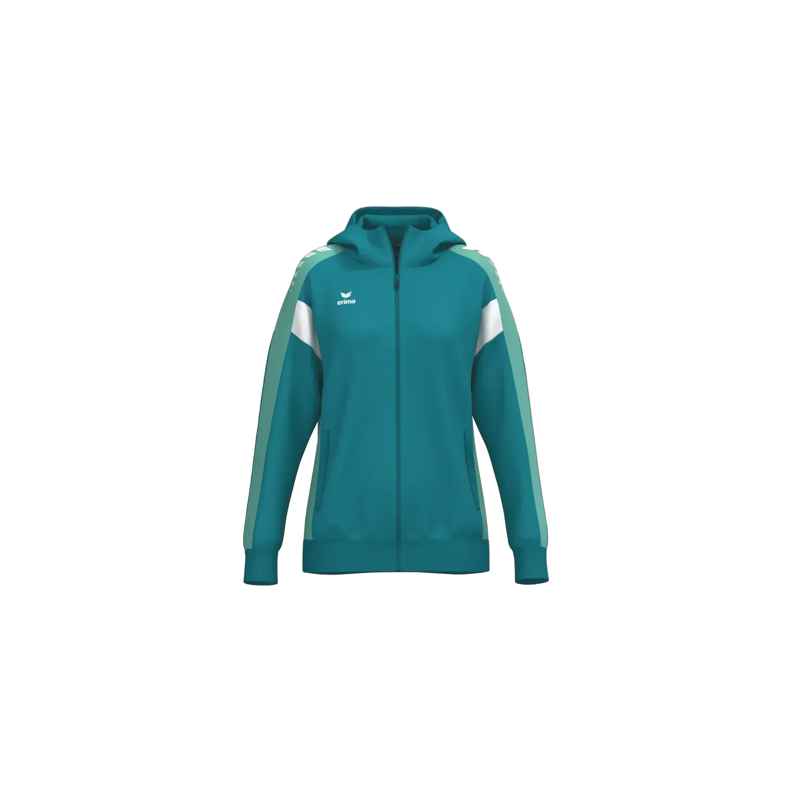Veste à capuche Celebrate 125 Femme – Bleu tahitien/Menthe