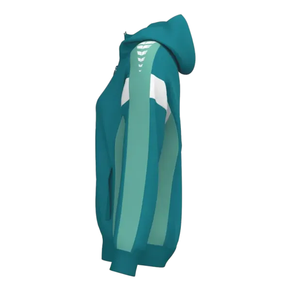 Veste à capuche Celebrate 125 Femme – Bleu tahitien/Menthe