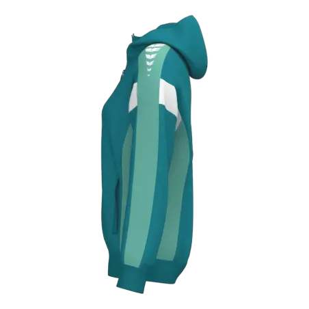 Veste à capuche Celebrate 125 Femme – Bleu tahitien/Menthe