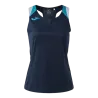 Débardeur Terra Danubio Femme – Marine/Turquoise fluo/Blanc