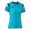 T-shirt Terra Danubio Femme – Turquoise fluo/Marine/Blanc