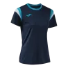 T-shirt Terra Danubio Femme – Marine/Turquoise fluo/Blanc