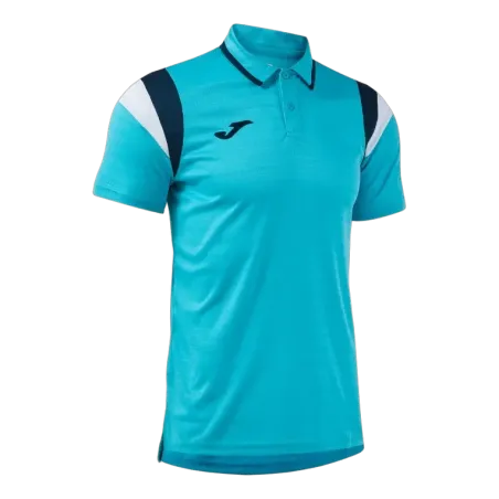 Polo Terra Danubio – Turquoise fluo/Marine/Blanc