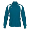 Sweat 1/2 zip Alfonso – Bleu pétrol/Blanc