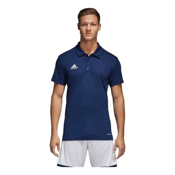 Polo Climalite Core 15 – Bleu foncé/Blanc